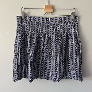 Gap- Blue and white patterned mini skirt.